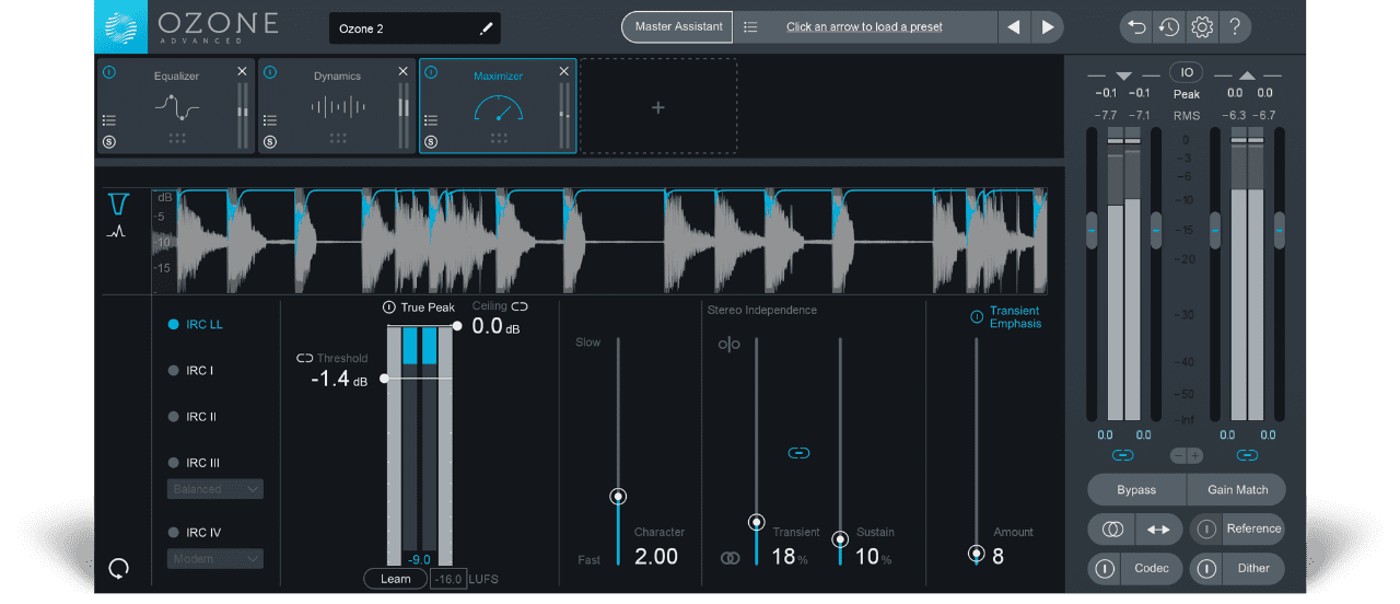 izotope ozone 4 voiceover commercial plug-in settings