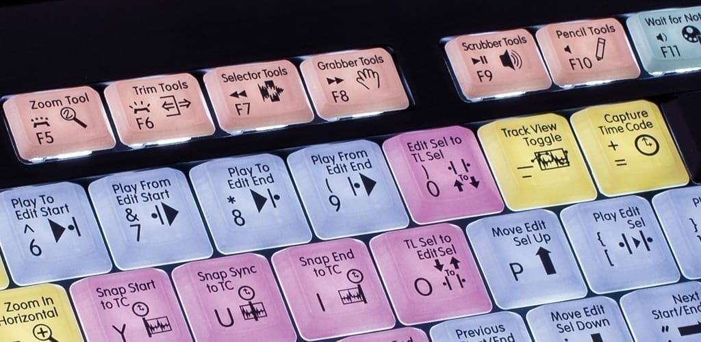 Logic Keyboard Avid Pro Tools Mac Backlit ASTRA keyboard